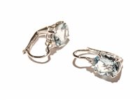Earrings Brotto Gioielli Woman in White Gold Acquamarina 3.15 Ct OB00413 - OB00413